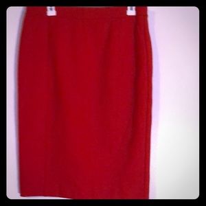 Red pencil skirt
